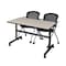Kobe Rectangle FlipTop Table, 48" W, 29" H, Laminate Top, Maple MKFT4824PL23BK - alternate 1